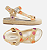 Sandália Papete Arezzo Cru Crochê Flatform Flores - Imagem 3