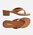 Tamanco Marrom Salto Baixo Tiras Flip Flop - Imagem 4