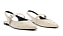 Sapatilha Anacapri Slingback Bico Fino Tachas Branca - Imagem 1