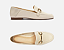 Mocassim Arezzo Off-White Bridão Metálico Luma - Imagem 3