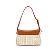 Bolsa Santa Lolla Marrom Safari Palha Alça De Ombro - Imagem 4