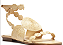 Sandalia Rasteira Arezzo  Multimaterial Palha Nude - Imagem 1