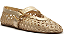Sapatilha Arezzo Multimaterial Tela Dourado - Imagem 1