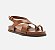Sandalia Papete Arezzo Caramelo Couro Metal Bold - Imagem 1