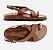 Sandalia Papete Arezzo Caramelo Couro Metal Bold - Imagem 2
