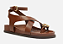 Sandalia Papete Arezzo Caramelo Couro Metal Bold - Imagem 3