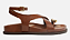 Sandalia Papete Arezzo Caramelo Couro Metal Bold - Imagem 2