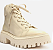Coturno Arezzo Off-White Couro Tratorado Cano Curto - Imagem 2