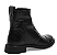 Bota Santa Lolla Couro Cano Curto Preta Salto Baixo - Imagem 3