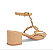 Sandalia Santa Lolla napa soft bege bico quadrado salto bloco baixo - Imagem 3