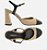 Scarpin Multineutro Couro Salto Bloco Fivela Slingback Cap Toe Preto - Imagem 4