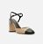 Scarpin Multineutro Couro Salto Bloco Fivela Slingback Cap Toe Preto - Imagem 2
