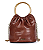 Bolsa Santa Lolla Bucket Rustico Marrom Alça Dupla - Imagem 2