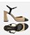 Scarpin Multineutro Couro Salto Bloco Fivela Slingback Cap Toe Preto - Imagem 4