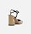 Scarpin Multineutro Couro Salto Bloco Fivela Slingback Cap Toe Preto - Imagem 3