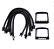 Elástico Extensor Tensão Ajustável 5 Vias Yangfit - Preto - Imagem 2