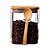 Pote De Vidro Tampa De Bambu Vedação Silicone Com Colher Bambu Armazenamento Mantimentos - Imagem 1