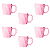Conjuntos Xicaras de café Canecas Canequinhas 120ml Kit Cores Variadas - Imagem 18