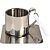 Jogo De Xícara Inox Parede Dupla Térmica 170ml Com Pires E Colher - Imagem 1
