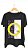 Camiseta MOON PHASE - 100% algodão corte a fio preta - Imagem 1