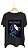 Camiseta THE PARISIANER - 100% algodão corte a fio preta - Imagem 1