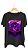 Camiseta TECH SUPPORT - 100% algodão corte a fio preta - Imagem 1