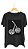 Camiseta CHERRY BOMB - 100% algodão corte a fio preta - Imagem 1