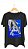Camiseta KINO - 100% algodão corte a fio preta - Imagem 1