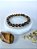 Pulseira Pedra Rolada 8mm Olho de Tigre - Proteção e autoestima - Imagem 1