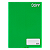 CADERNO BROCHURA UNIV 96FLS STIFF VERDE  JANDAIA - Imagem 1