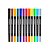 MARCADOR ARTISTICO DUAS PONTAS FINELINER E BRUSH C/12 CORES - Imagem 1