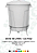 CESTO DE LIXO REDONDO 100L C/ TAMPA C/ PEDAL METÁLICO - LAR PLÁSTICOS - Imagem 1