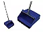 PÁ DE LIXO POP C/ CABO DE ALUMINIO 60CM AZUL - BRALIMPIA - Imagem 1