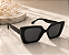 Óculos Retangular Estrito Branco com Lentes Pretas - Imagem 1