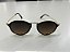 Óculos Arredondado Retrô Metal Dourado com Lentes Degradê Marrom - Imagem 3