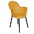 Cadeira Gogo 4 pés preto polipropileno laranja - Imagem 1