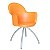 Cadeira Gogo base raio cinza polipropileno laranja - Imagem 1