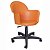 Cadeira Gogo giratória preta polipropileno laranja - Imagem 1