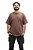 Camiseta Marrom Oversized Streetwear 100% Algodão - Imagem 2
