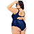 Maiô Plus Size Costas Nuas Tecido Modelador Chapa Barriga - Imagem 4