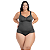 Maiô Plus Size Costas Nuas Tecido Modelador Chapa Barriga - Imagem 1