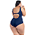 Maiô Plus Size Costas Nuas Tecido Modelador Chapa Barriga - Imagem 9