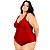 Maiô Plus Size Costas Nuas Tecido Modelador Chapa Barriga - Imagem 9