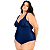 Maiô Plus Size Costas Nuas Tecido Modelador Chapa Barriga - Imagem 3