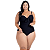 Body Maiô Costas Nuas Modelador Disfarça Barriga Drapeado - Imagem 3