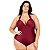 Maiô Plus Size liso Chapa barriga Com Bojo Cortinão - Imagem 3