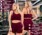 Roupa De Academia Short Cintura Alta Top Alças Trançadas - Imagem 8