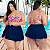 Saída de Praia Feminina Saia Curta Rodada Abotoador Lateral - Imagem 6