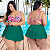 Saída de Praia Feminina Saia Curta Rodada Abotoador Lateral - Imagem 10