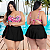 Saída de Praia Feminina Saia Curta Rodada Abotoador Lateral - Imagem 12